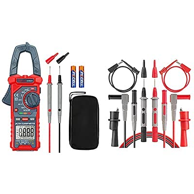 Astroai 4000 Counts Digital Clamp Meter+Multimeter Test Leads Kit, #TOP5