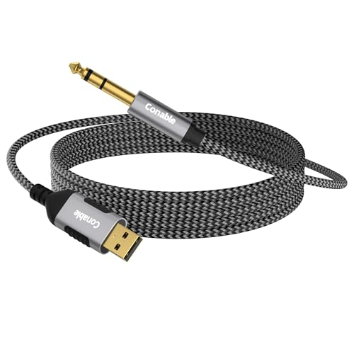 Elimina ruidos en audio de PC con el cable estéreo TRS USB a 6,35 mm y chip DAC activo