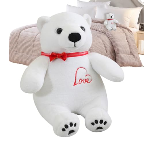 Genérico Polar Bear Plujado, Zumbido de Oso | Oso de Peluche Animal de Felpa,9,45 Pulgadas de Blanca de Peluche Puerta de Un para el Ventilador de Cumpleaños de San Valentín