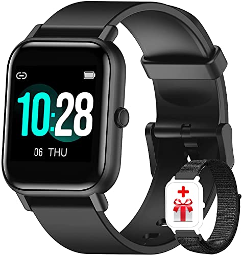 Blackview R3 Smartwatch, reloj inteligente para hombres - Oxímetro de pulso (SpO2) | reloj de cara de bricolaje Pulsera de acción inteligente de calorías Reloj inteligente para mujer para Android e iOS (Versión mejorada)