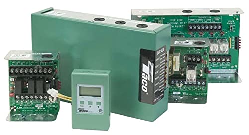 Taco ZVC-406-EXP 6 Zone Valve Control with Priority, Expandable, Automatic, Silver Normally Open Contact, 1 Amp, DIN Rail Mount, -20C to 140F