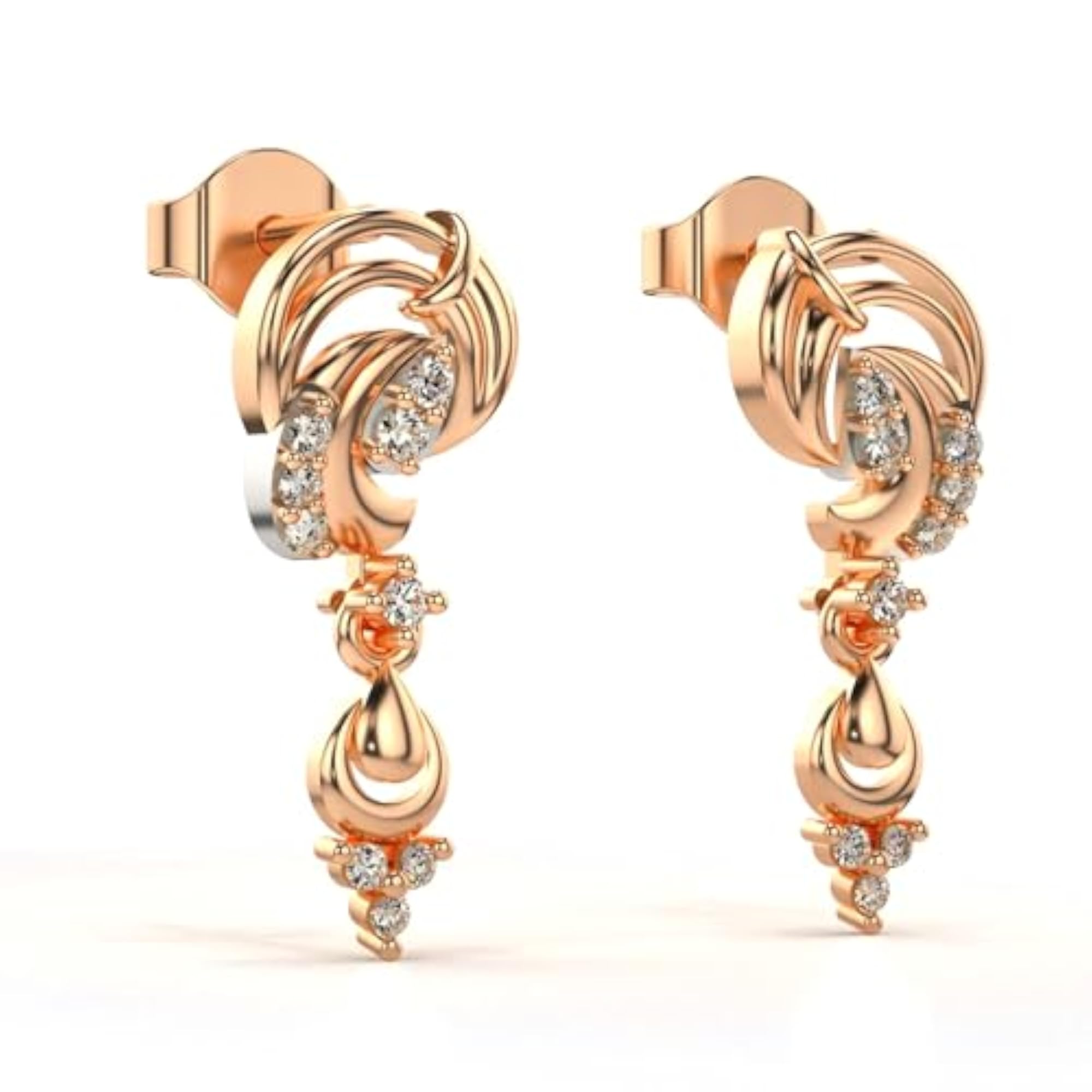 Women's Sterling Silver & Lab Grown Diamond 0.18cts Earrings