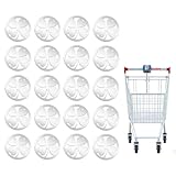 KLINNA 20 Einkaufswagenchips mit Vierblättrigem Kleeblatt Edelstahl Einkaufschip Tragbar Glücksbringer Einkaufswagen Münzen Einkaufstrolleys Supermarkt Zubehör, Schlüsselanhänger für DIY Armbänder