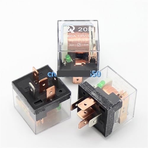 Relais automobile 12V 5 broches transparent à fort courant pour conversion de circuit (Lot de 2)