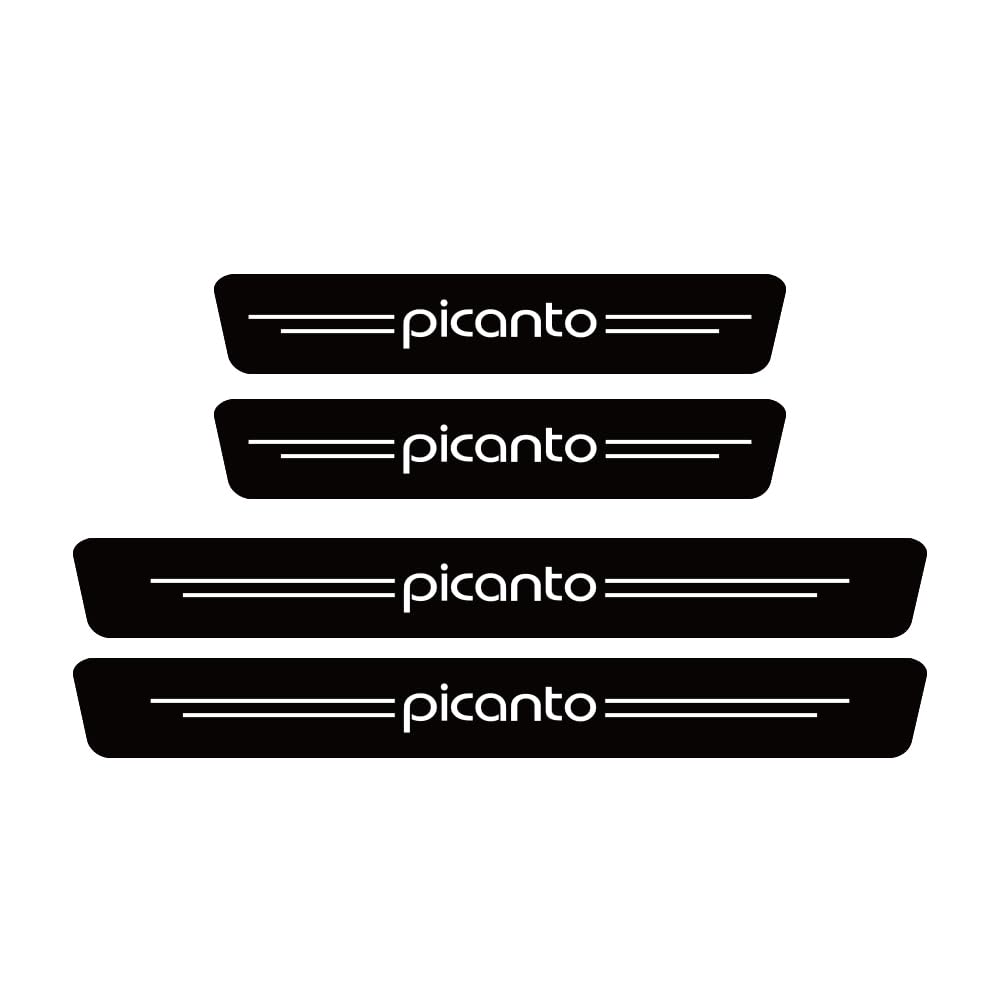 SDYAYFGE 4Pcs Kick Plates Car Door Sill Protector,for kia picanto