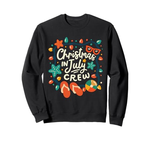 Funny Christmas in July Crew Lights Summer Men Women Kids Sweatshirt