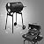 Barrel Charcoal Grill with Side Table, Outdoor Large BBQ Grill with Wheels, Cooking Space for Backyard, Patio, Camping, Beach and Parties
