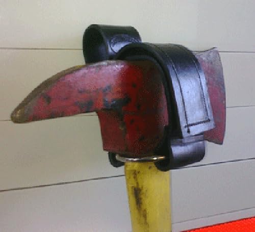Firefighter Reflective Leather Axe and Halligan Tool Holster Black
