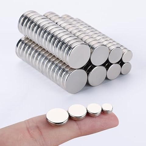 RHINOCATS 120Pcs Rare Earth Magnets, Magnets for Crafts，4 Different Size,Small Strong Magnets, Fridge Magnets,DIY Magnet, Multi-Use for Office, Hobbies, Crafts and Science Cover