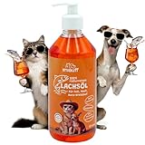 Miauff Lachsöl für Hunde & Katzen – Fischöl mit Omega-3 & -6 Fettsäuren (EPA & DHA) – Unterstützung für Haut, Fell & Vitalität (500ml)