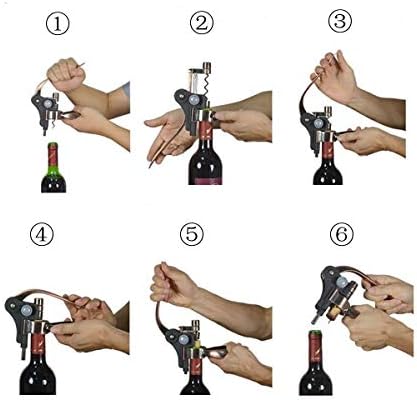 BNCHI Corkscrew Lever Wine Bottle Opener - Brown