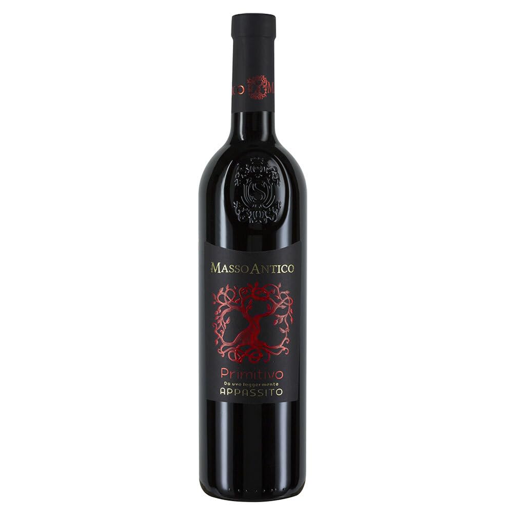 Masso Antico Primitivo Salento, halbtrocken, sortenreines Weinpaket + VINOX Winecards (6x0,75l)