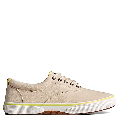 Sperry Halyard Sapato náutico masculino de lona com 2 olhos, Cimento, 40 BR