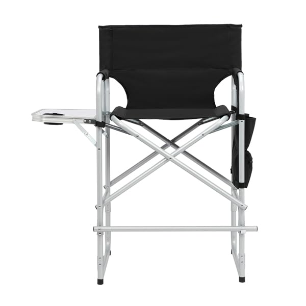 NovaXZ Silver White Iron Pipe Black Cloth Surface Plastic Sprayed Iron Round Pipe Director's Chair 103 * 60 * 499cm 120kg Without Carrying Bag
