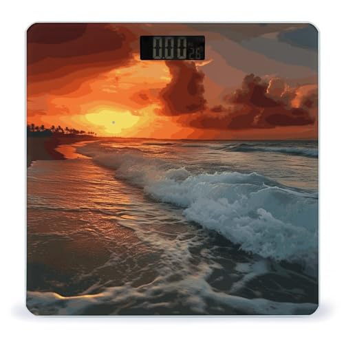 Báscula digital de baño con pantalla LCD ultra brillante 400 lb