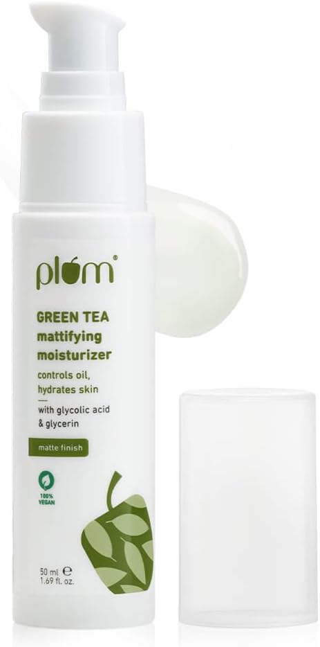 Plum Green Tea Mattifying Moisturizer Cream For Face 100% Vegan, 50ml