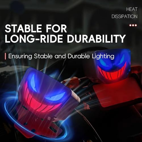 Luz trasera de moto LED de 12V con cara sonriente para modificación 5