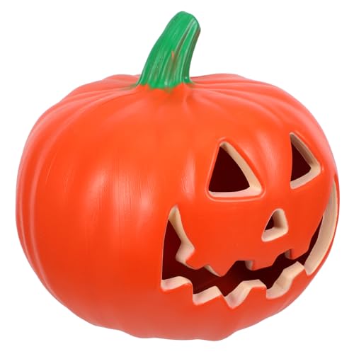 FRCOLOR LED Lighted Decor for Outdoor Use Portable Halloween Pumpkin Lamp for Porch Weather Resistant Halloween Decoration for Parties and Fall Harvest Events