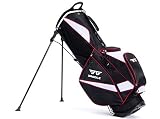 Eagole Super Light, Golf Stand Bag with 8 Pockets, One Cooler Pouch, 4.3 lb., Black