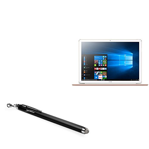 BoxWave Stylus Pen Compatible with Huawei MateBook E - EverTouch Capacitive Stylus, Fiber Tip Capacitive Stylus Pen - Jet Black