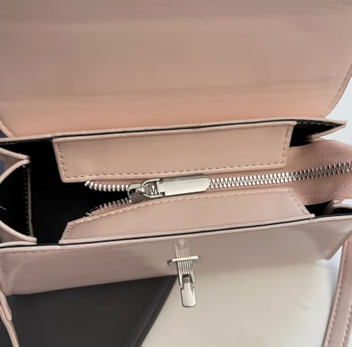 PU Square Shoulder Bag for Women – Lock-Clasp Crossbody Purse, Structured Mini Handbag in 5 Colors 7