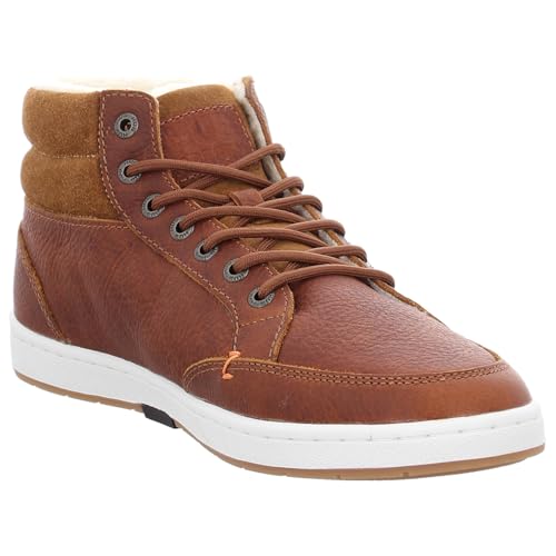 Baskets doublées pour homme HUB Mark Cognac l'esprit urbain authentique