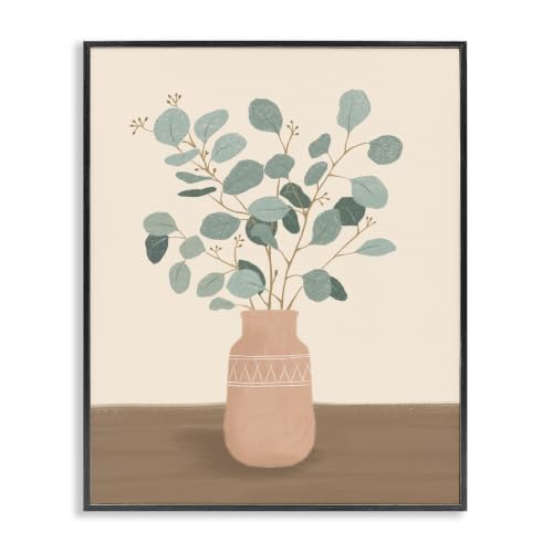 Stupell Industries Boho Botanical Leaf Branches Southwestern Geometric Vase, Design by Nancy McKenzie