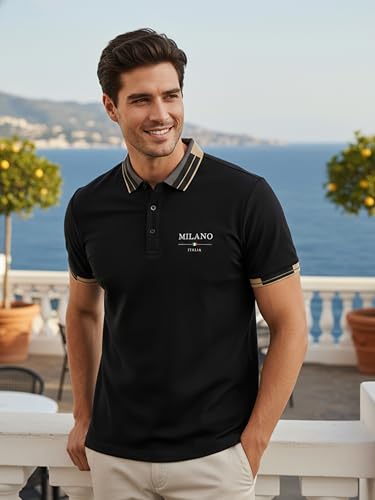 Image of VastraVibes Men's Polo T Shirt | Smart Casual Stylish Top | Slim Fit Trendy Wear | Travel Office Party | Premium Men's Fashion