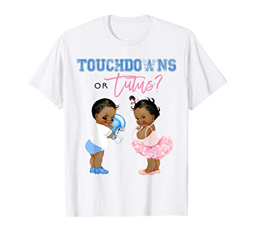 Touchdown or Tutus Shirt Gender Reveal Baby Shower Tutu Gift