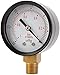 Acogedor Manometer Wasser，2"Unterdruckmanometer 1/4 NPT für Luftkompressor Wasser Öl Gas 1/4" NPT Untere Halterung MF, -30 bis 0 Bar