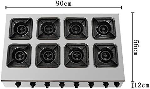 Stainless Steel Commercial Gas Stove, Suitable For Natural Gas/Liquefied Gas Sand Boiler Gas Hob Stove (Liquefied Gas 8 burner) (Natural Gas 8 burner)