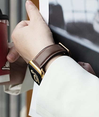 Image of BINLUN Leather Silicone Bands Compatible with Apple Watch 38mm 40mm 41mm 42mm 44mm 45mm 46mm 49mm Sweatproof Replacement Strap for iWatch 11 /10 /9 /8 /7 /6 /5 /4 /3 /2 /1 /Ultra /SE Men Women