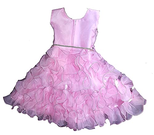 Image of Fit & Flare Net Fabric Frock Dress Frocks for Baby Girls