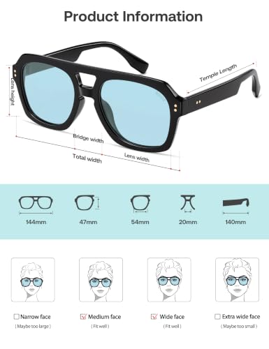 Image of SOJOS Retro Polarized Aviator Sunglasses Womens Mens SJ2385