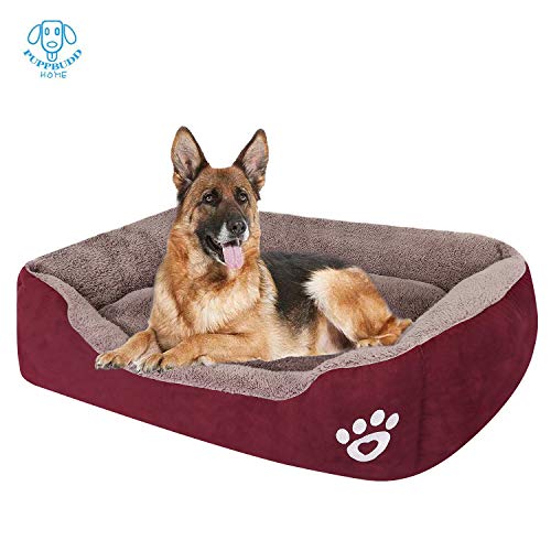 PUPPBUDD Dog Bed for Large Dogs Washable Comfortable Safety Pet Sofa Extra Firm