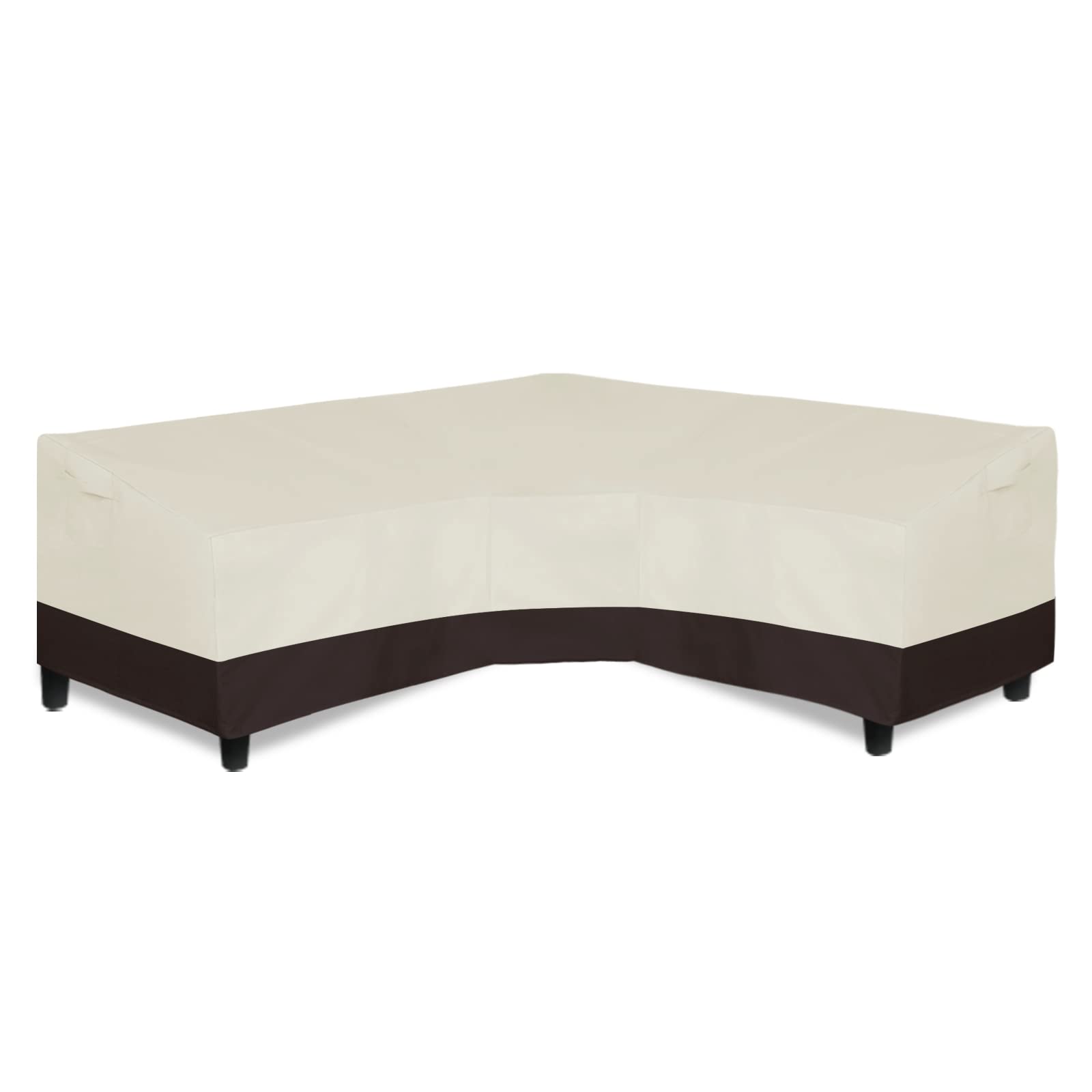 Easy-Going 600D Patio V-Shaped Sectional Sofa Cover, 100" L(on Each Side)