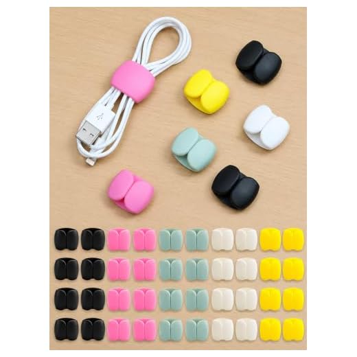 Multi-Pack Cable Storage and Organizer Clips | Versatile Wire and Charging Cable Management for Travel, Desk, and Home | Secure and Tidy Data Cable Holders (10)
