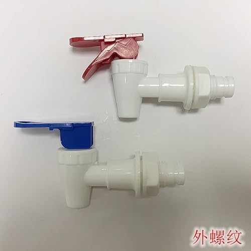 Wasserkühler-Wasserhahn, 2 Stück, Kunststoff-Wasserkühler-Zapfen, wiederverwendbarer Auslauf, auslaufsicher, Wasser-Getränkehebel, Ausgießventil, Wassertopf, Wasserhahn, Blau und Rot (rote