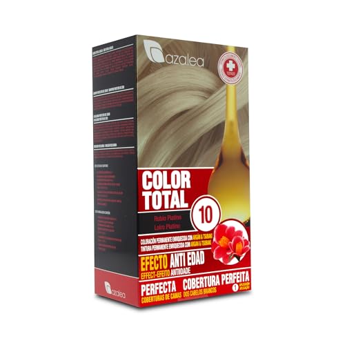 ALEA - Tinte Pelo Mujer - Color Total - Nº 10 - Color Rubio Platino - Coloración Permanente en Crema - Aceite Argán y Tsubaki - Cobertura Total de Canas - Aclara 3 Tonos en Cabellos Naturales