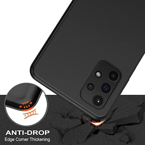 TesRank Samsung Galaxy A13 4G Case, Soft TPU Cover Matte [Anti-scratch] [Anti-fingerprint] for Samsung Galaxy A13 4G-Black