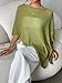 GORGLITTER Women's Sheer Poncho Shawl Bat Wing Cape Tops Crochet Cover Up Lightweight Sweater Spring Summer Outfits 2026 Green Medium