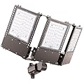 SOLLA 2025 New Upgraded 300W Dusk to Dawn LED Parking Lot Light 45000lm 5000K, ETL, IP67 Waterproof Adjustable 3-Head Street Lights Outdoor, Pole & Wall-Mounted Security Flood Lights for Yard