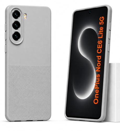 Image of Silicone Back Cover Case for OnePlus Nord CE6 Lite 5G | Soft Micro-Fibre Lining Inside | Anti Slip Grip & Camera Protection | Shockproof Case for