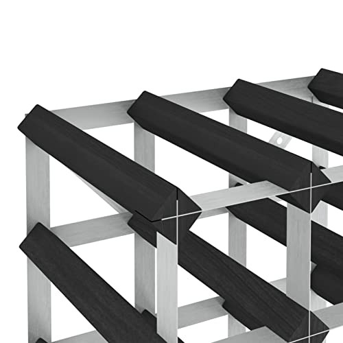 Rack para 42 botellas en madera de pino negro miniatura 3