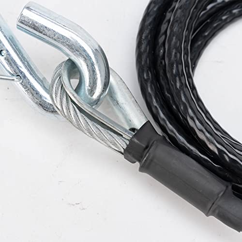 Xiaoyudou Coiled Cable BX88196 7 ft Safety Cable Kit with S-Hook, 7500LBS - Thumbnail 7