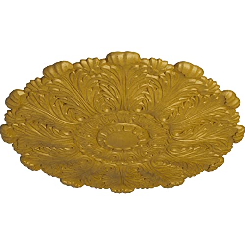 Image of Ekena Millwork CM31DUPGS Durham Ceiling Medallion, Pharaoh's Gold, 31 inchOD x 1 1 /2 inchP