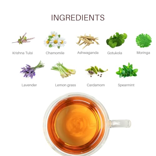 Image of TEAVINE Happy Sleep Herbal Infusion | Natural Relaxing Blend for Restful Sleep & Calm | 100% Natural Ingredients | With Complimentary SS Infuser