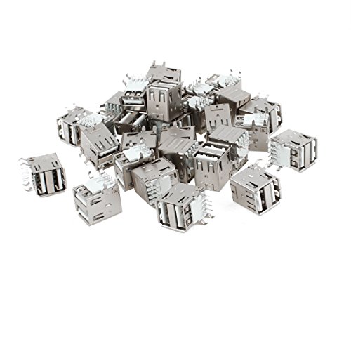 Gato conector USB A hembra de 90 grados doble capa para montaje en paneles electrónicos