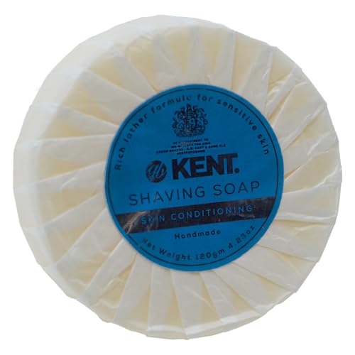 Image of Kent SB2 Shaving Soap Puck Refill for Men for Shaving Soap Bowl Use with Shaving Brush for Men, Luxury Shave Barber Soap Made with Extracts of Coconut, Sgea, Jaboba Made in England