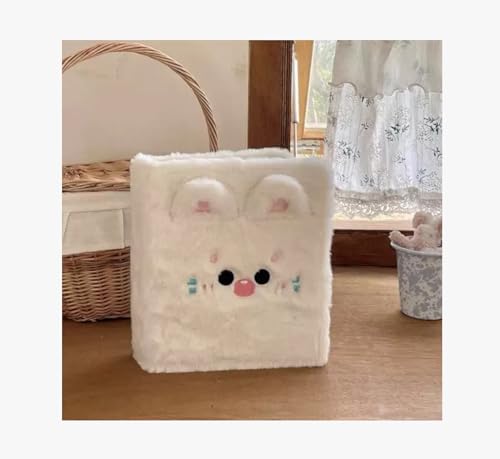 HAUUUISIJ シール帳A6 バインダー式 ふわふわ可愛い動物デザイン 女の子向け 6穴 20枚リフィル付き シールやプリクラの整理に最適 ギフトにもぴったりなかわいい手帳型収納 (3)